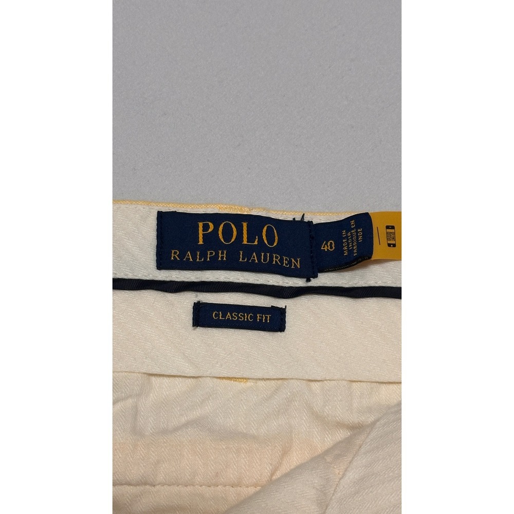 Polo Ralph Lauren Mens Classic Fit Chino Shorts Yellow Size 40 Cotton 9 Inseam - Picture 3 of 8